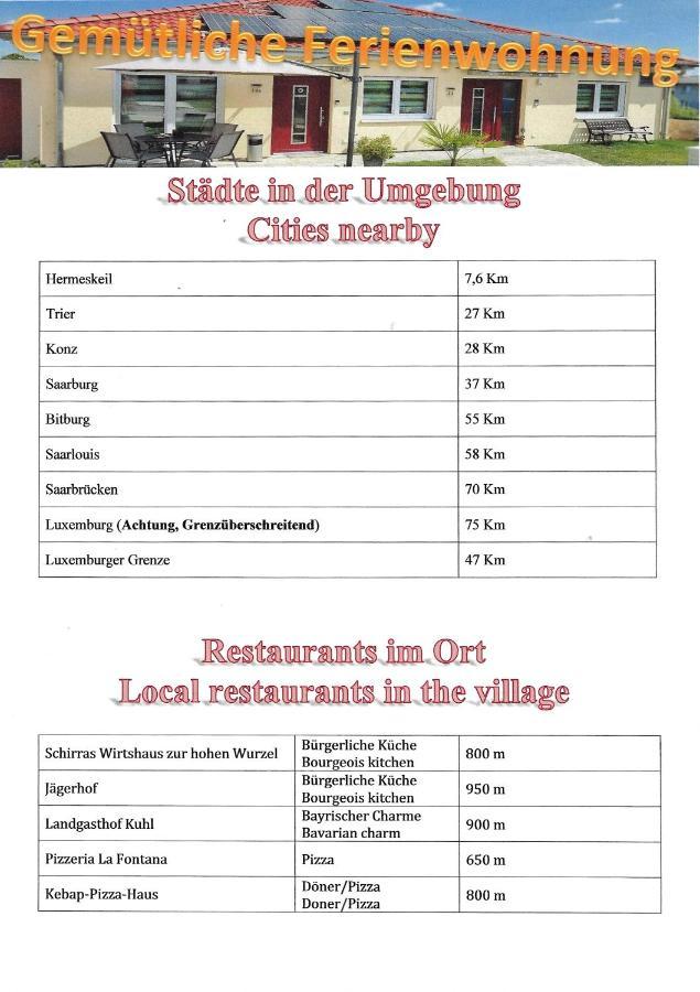 Gemuetliche Ferienwohnung Reinsfeld Exterior foto